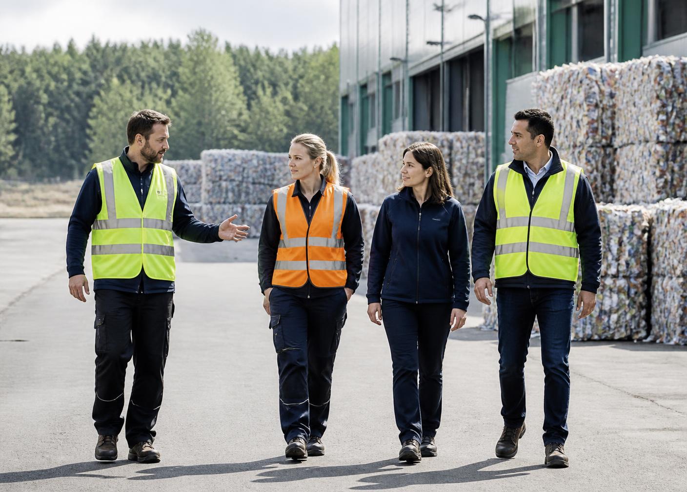 Team bei SKB im industriellen Arbeitsumfeld
